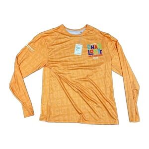 Recover Mens Charlotte Half Marathon 2025 Long Sleeve Shirt Orange Size M NWT